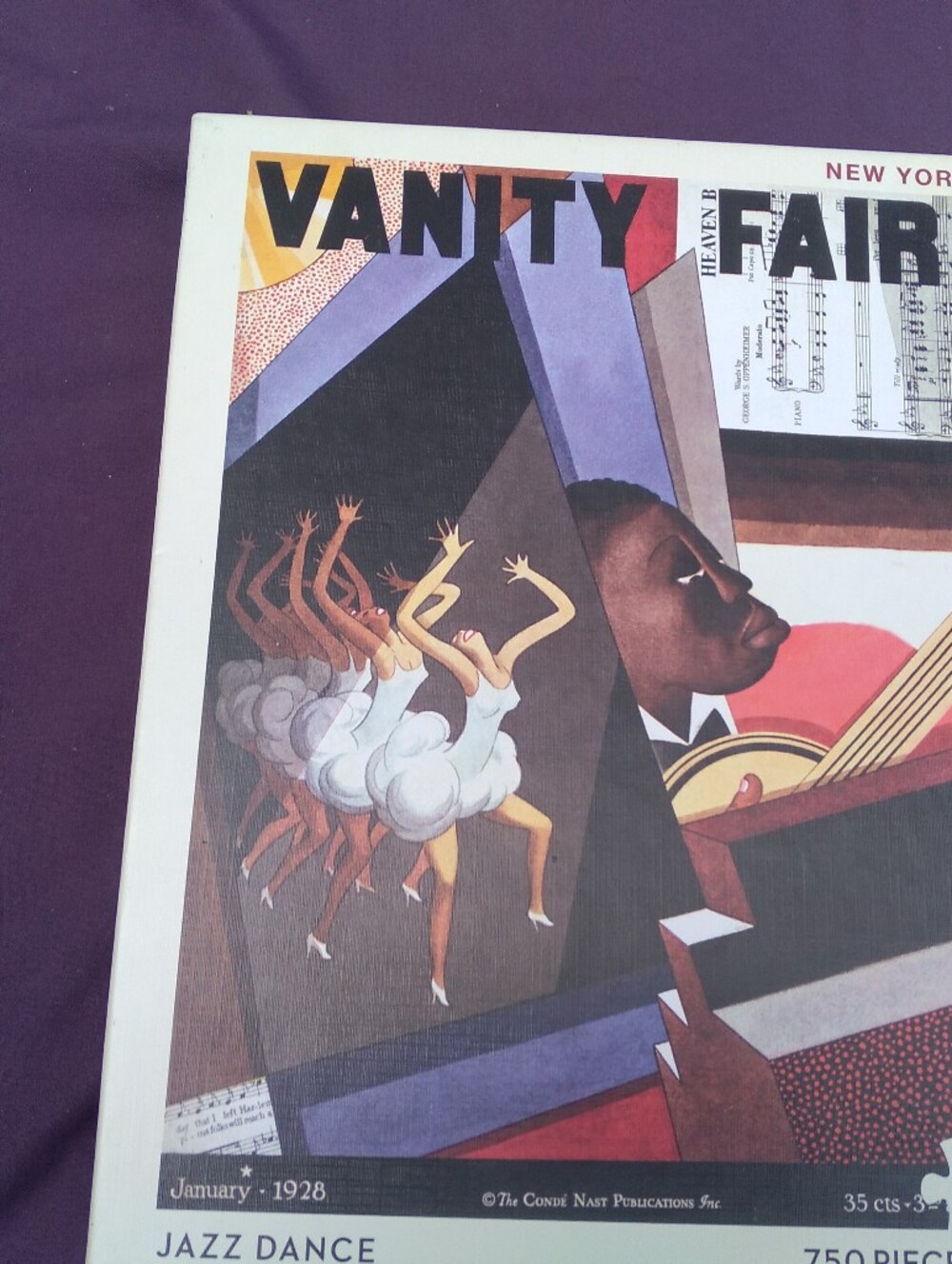 Vanity Fair Jazz Dance Poster Print - Purple, Black, Gold Accents